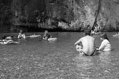 Bathing in the river