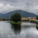 River Jølstra flowing through the small town Førde.