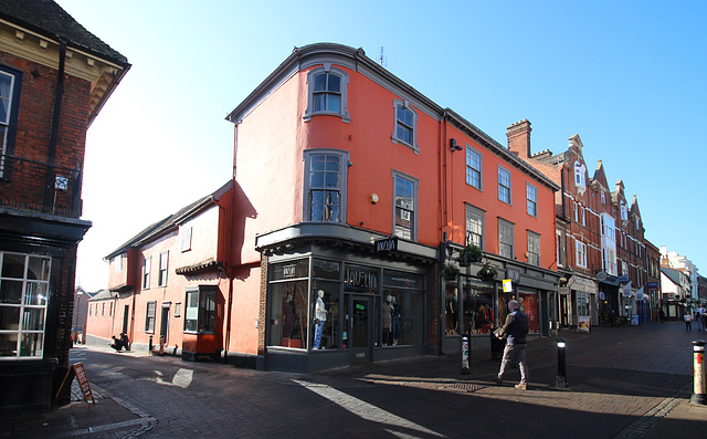 Abbeygate Street and Angel Lane, Bury St Edmunds, Suffolk