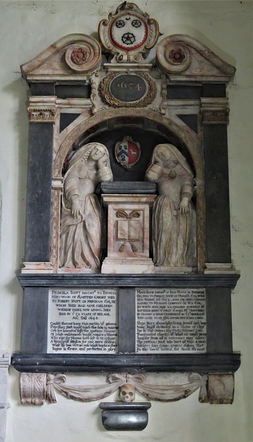 smeeth church, kent, c17 tomb of priscilla honeywood and mary scott +1654 (1)