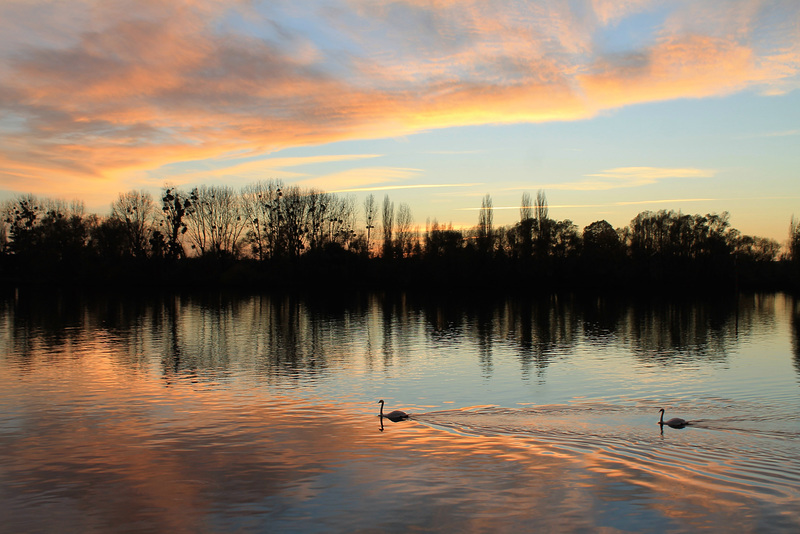 la magie d'un coucher de soleil en Seine