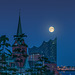 Full Moon over Hamburg's Elbphilharmonie (135°)