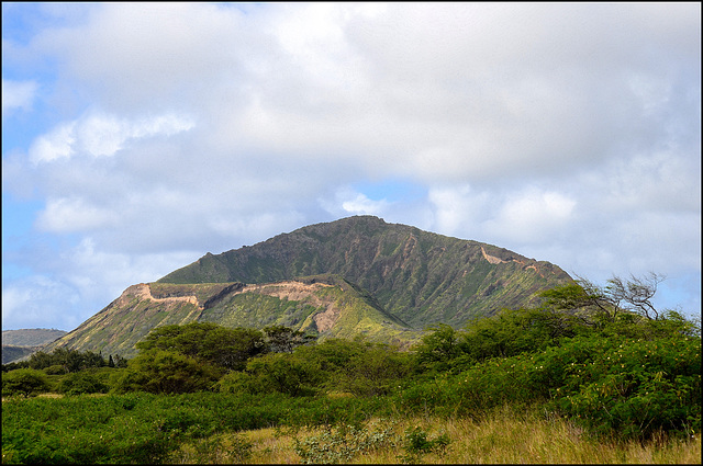 view of Koko Head from the path to Makapu'u Tide Pools