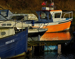 Boats in The Gut, Willington. N.Tyneside