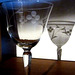Weinglas mit Licht und Schatten