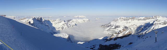 Panorama mit Skipiste