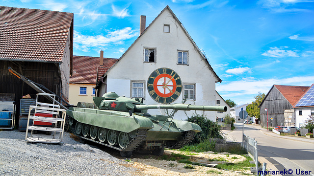 Some farmers have tanks in the yard