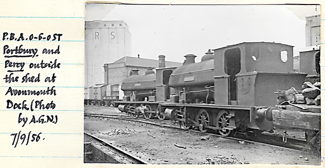 Alan Newman's photo of 0-6-0STs Portbury & Percy at Avonmouth Dock - 7.9.1956