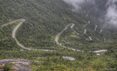 Bårdalen valley seen from utsikten, Gaularfjellet mountain.