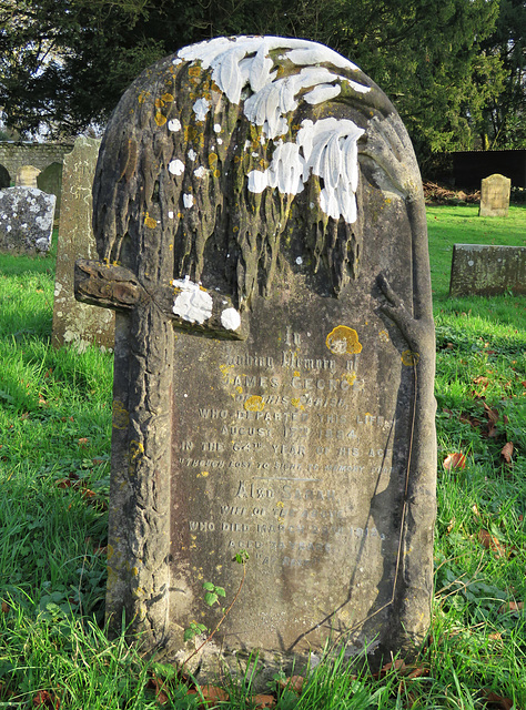 smeeth church, kent, c20 cross and willow george family tombstone +1912