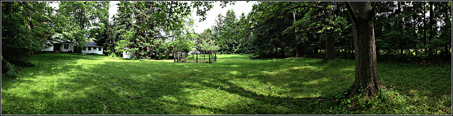 Pano of backyard