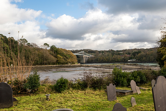 Menai bridge from Church island