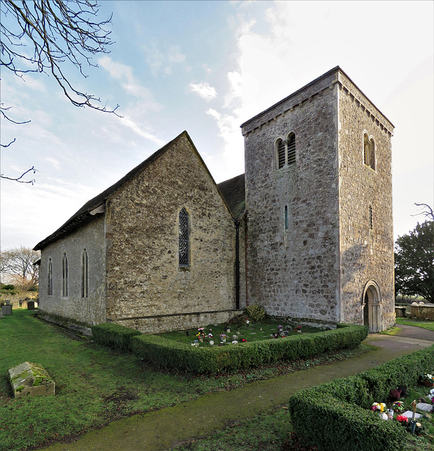 smeeth church, kent, tower 1881, n.aisle early c13