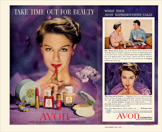 Avon Cosmetics Ad, 1956