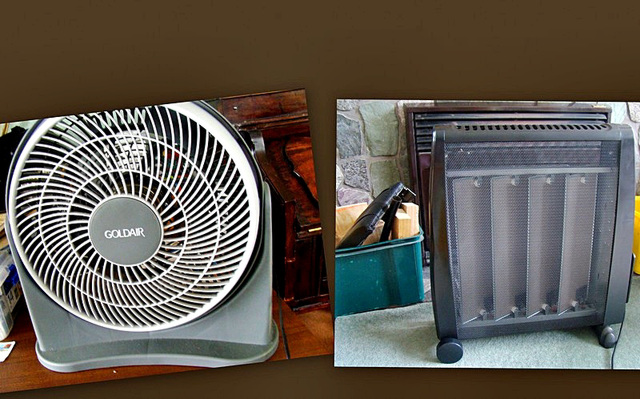 Fan and Heater.