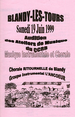 Concert des ateliers de musique à Blandy-les-Tours le 19/06/1999