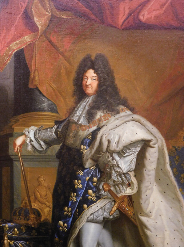 Detail of the Portrait of Louis XIV by the Workshop of Rigaud in the Metropolitan Museum of Art, August 2019