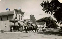 Stores along 1st St., Mundelein, Illinois, c. 1958