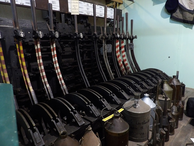 Au musée du rail à Dinan (22) : poste d'aiguillage .