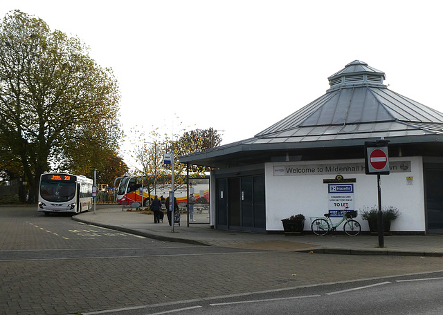 Euroview Coaching YN17 OLW and Coach Services Ltd BJ60 BYX in Mildenhall - 14 Nov 2024 (P1200264)