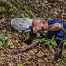 Bill Robertson photographing Showy Orchis in the Pisgah National Forest
