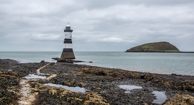 Penmon lighthouse with Puffin Island2