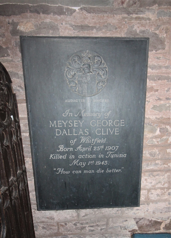 Memorial to Meysey George Dallas Clive, Wormbridge Church, Herefordshire
