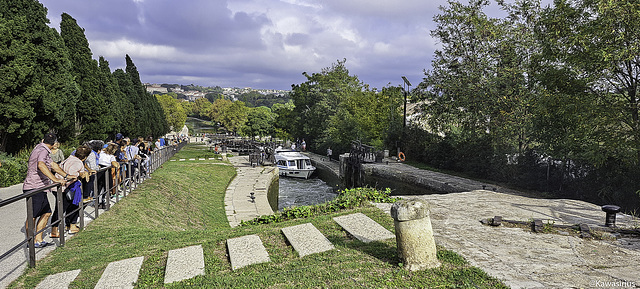 Canal du Midi, les 9 écluses de Fonseranes ! HFF ! 1 PIP