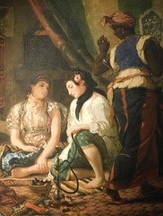 Detail of the Women of Algiers in their Apartment by Delacroix in the Metropolitan Museum of Art, January 2019