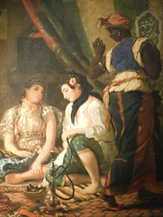 Detail of the Women of Algiers in their Apartment by Delacroix in the Metropolitan Museum of Art, January 2019