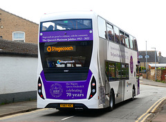 Stagecoach East 10867 (YX67 VDC) Queen's Platinum Jubilee livery - May 15 2022 (P1110804)