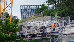 Baustelle am U/S-Bahnhof Landungsbrücken