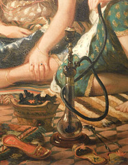 Detail of the Women of Algiers in their Apartment by Delacroix in the Metropolitan Museum of Art, January 2019