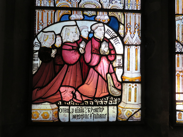 stowting church, kent,  c15 glass, c.1460