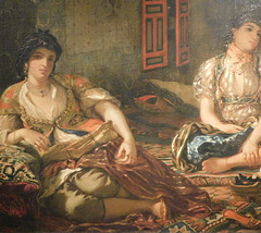 Detail of the Women of Algiers in their Apartment by Delacroix in the Metropolitan Museum of Art, January 2019