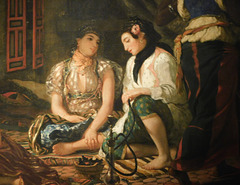 Detail of the Women of Algiers in their Apartment by Delacroix in the Metropolitan Museum of Art, January 2019