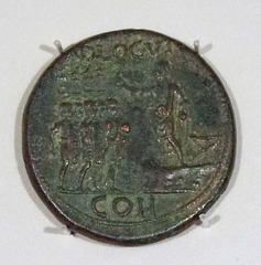 Sestertius of Caligula in the Boston Museum of Fine Arts, January 2018