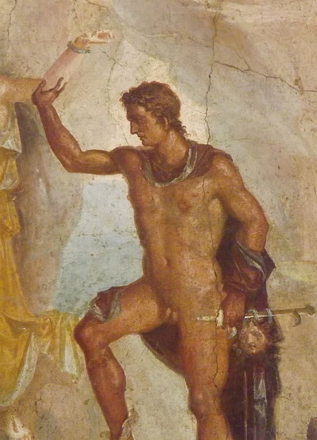Detail of the Perseus and Andromeda Wall Painting from a Peristyle in the Naples Archaeological Museum, July 2012