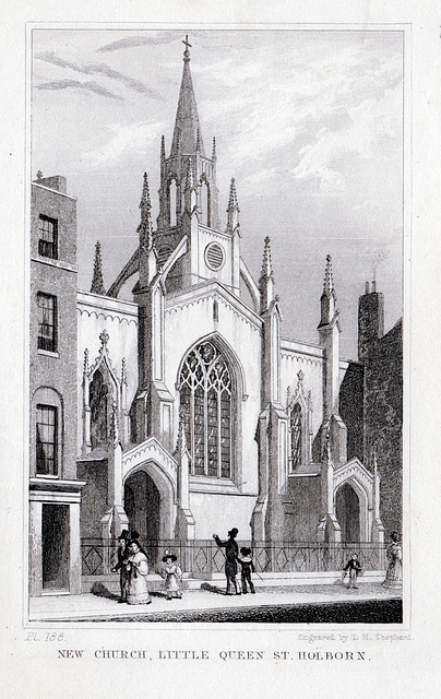 Holy Trinity Church, Little Queen Street, Holborn, Camden, London (Demolished 1909)