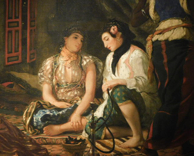 Detail of the Women of Algiers in their Apartment by Delacroix in the Metropolitan Museum of Art, January 2019