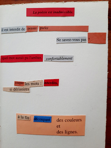 La poésie est inadmissible