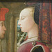 Detail of a Portrait of a Woman and a Man at Casement by Fra Filippo Lippi in the Metropolitan Museum of Art, February 2019