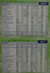 Timetable for the Cambridgeshire County Council sponsored services 16 and 17 dated 31 January 2005 (P1070371)