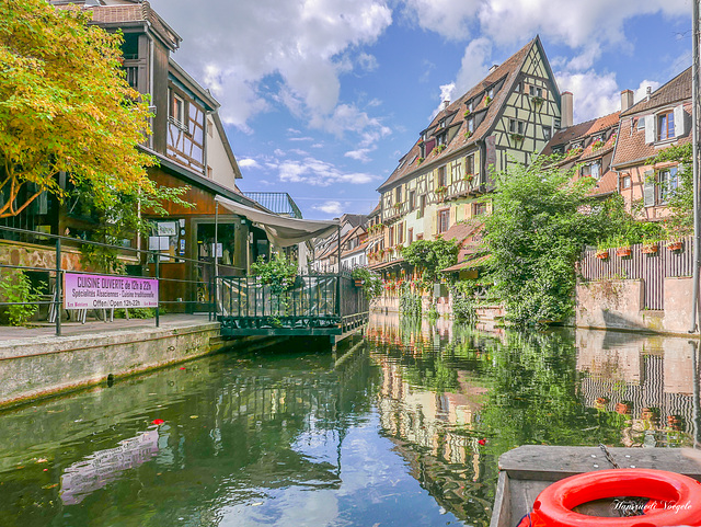 In Colmar auf der La Lauch bei einer E- Boot Fahrt