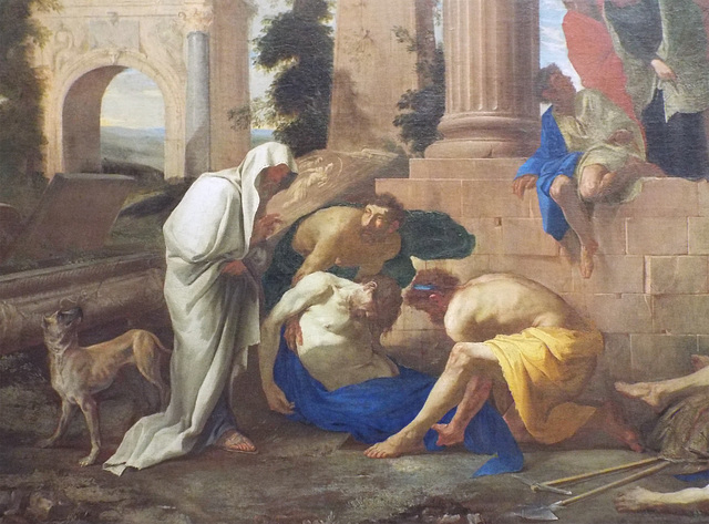 Detail of Tobit Burying the Dead by DiLione in the Metropolitan Museum of Art, January 2023