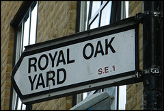 Royal Oak Yard street sign