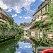 In Colmar auf der La Lauch bei einer E- Boot Fahrt