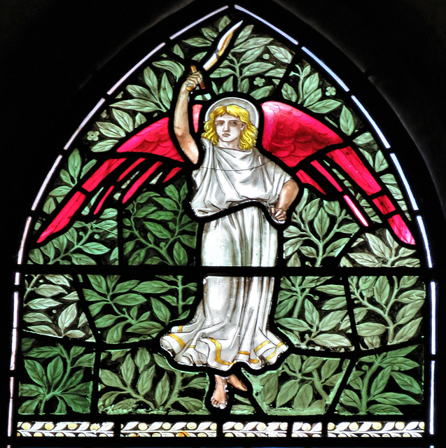 stowting church, kent, c19 glass, holiday, 1887