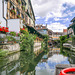 In Colmar auf der La Lauch bei einer E- Boot Fahrt