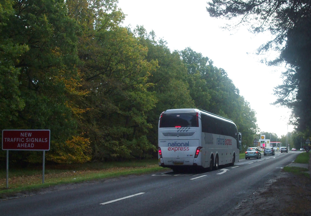 DSCF5313 Whippet Coaches (National Express contractor) NX24 (BV67 JZH) near Barton Mills - 31 Oct 2018